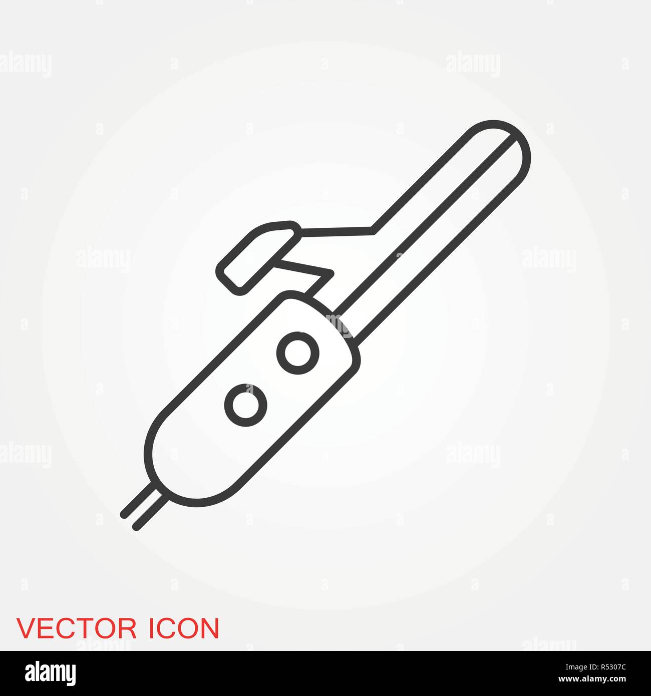 Curlers vector icon for websites, web design, mobile app, info graphics Stock Vector
