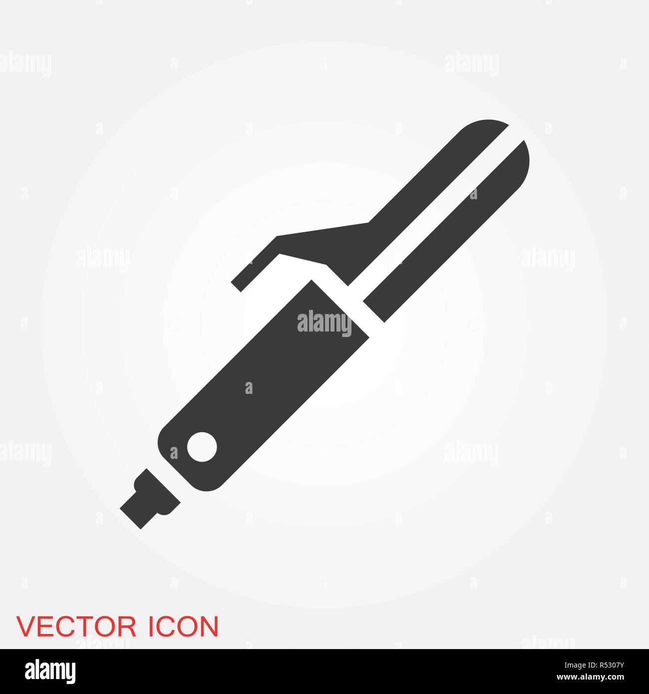 Curlers vector icon for websites, web design, mobile app, info graphics Stock Vector
