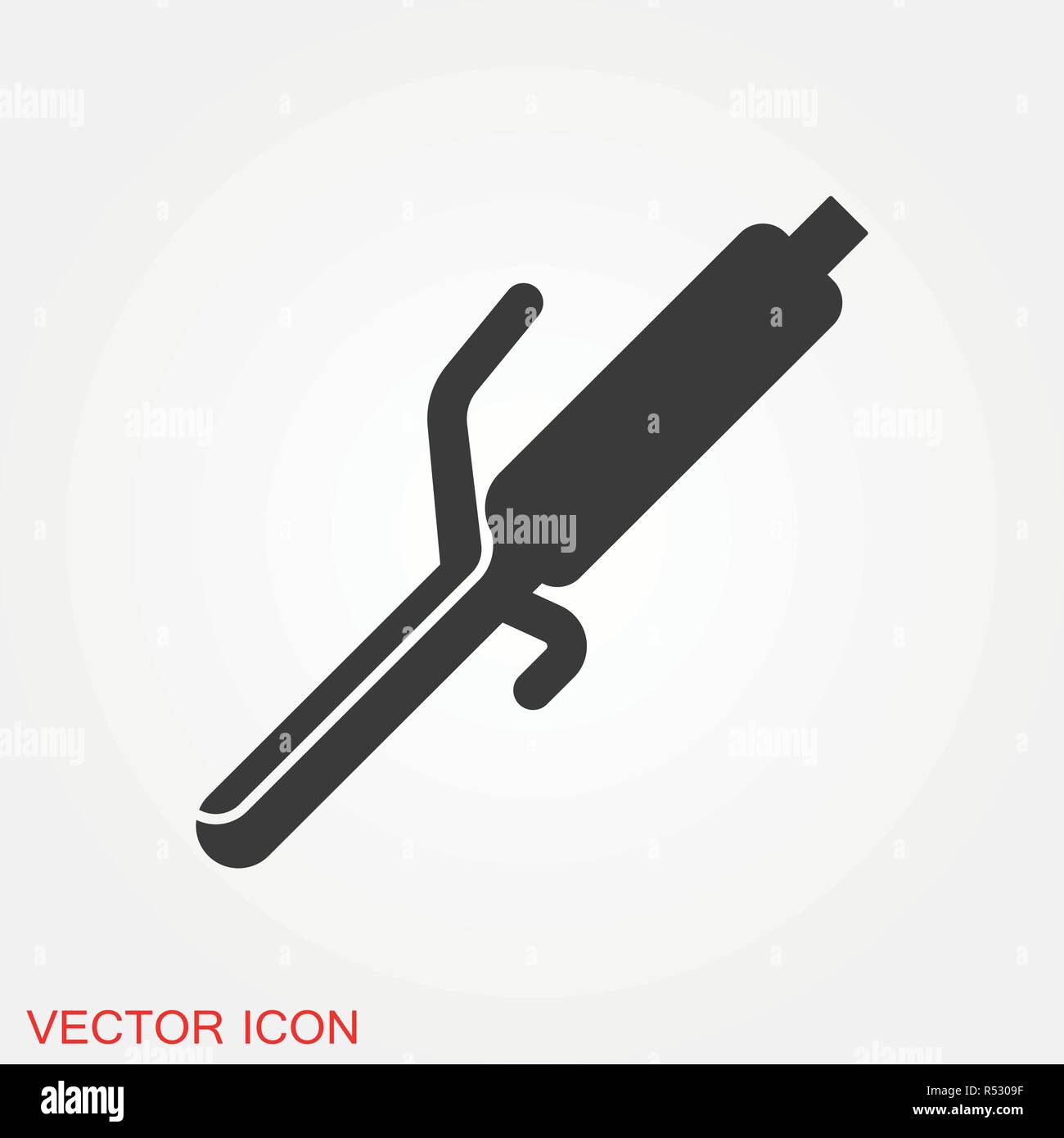 Curlers vector icon for websites, web design, mobile app, info graphics Stock Vector