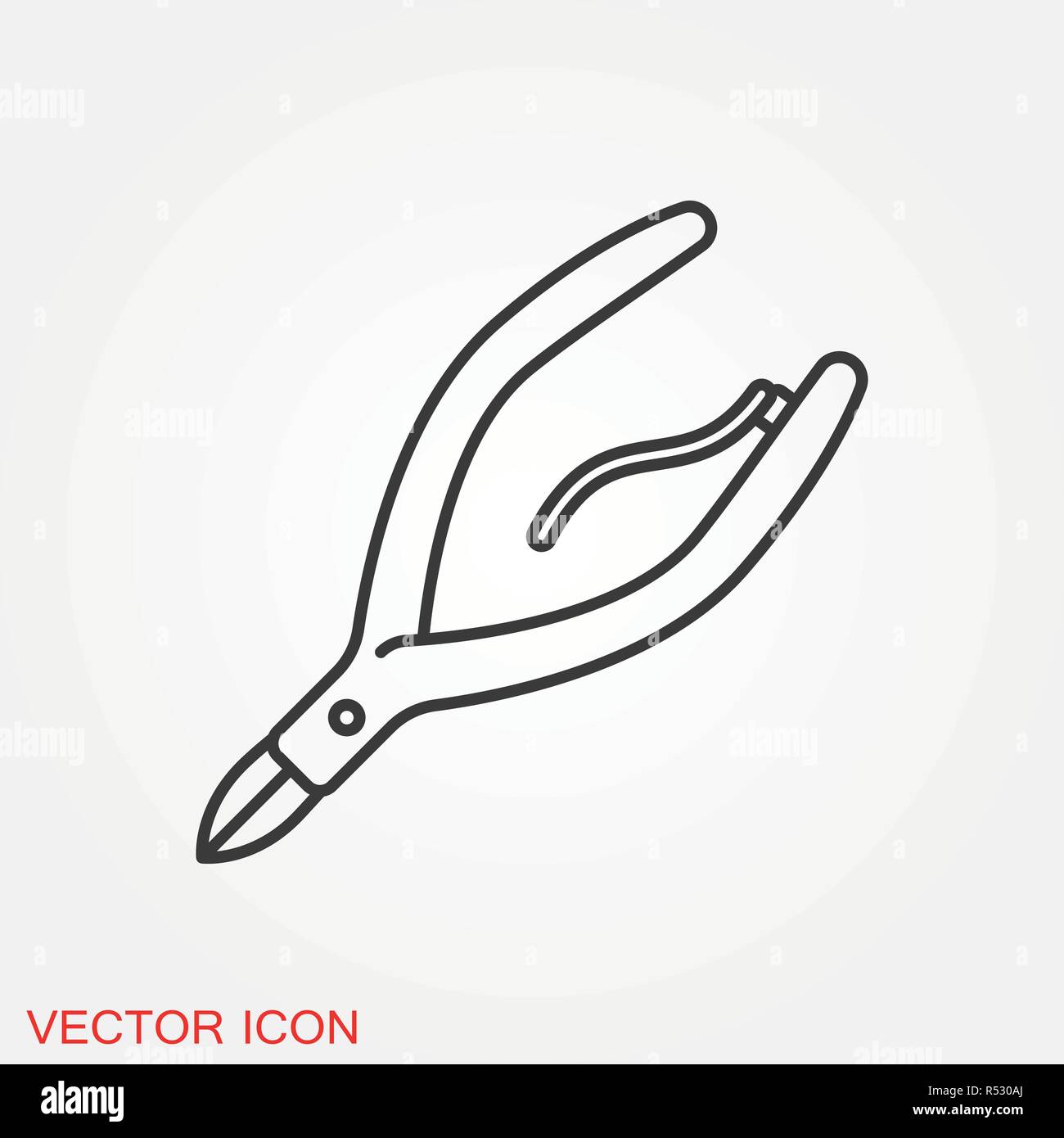 Nail care icon. Pedicure and manicure equipment. Isolated vector