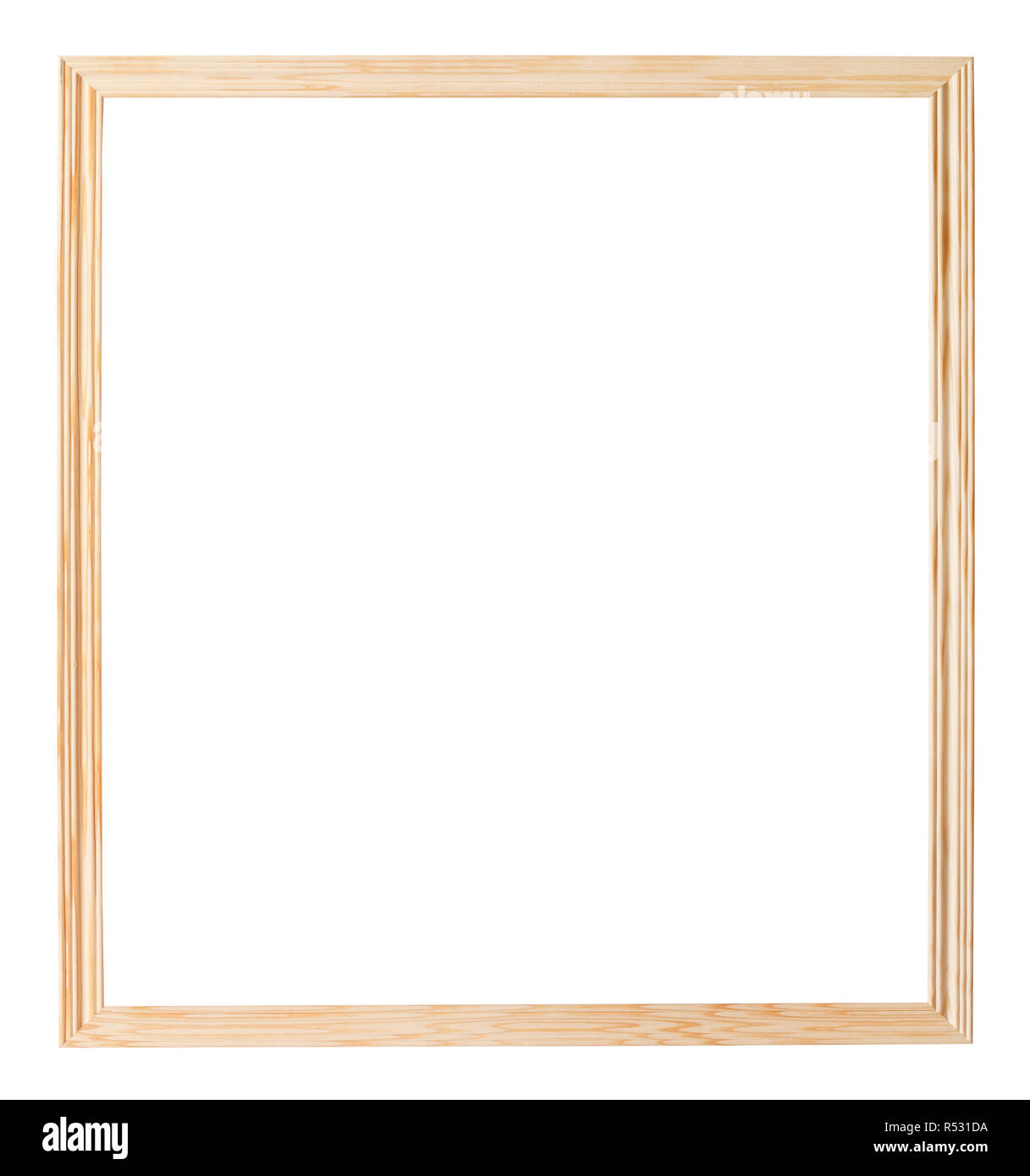 simple narrow unpainted wooden picture frame Stock Photo Alamy