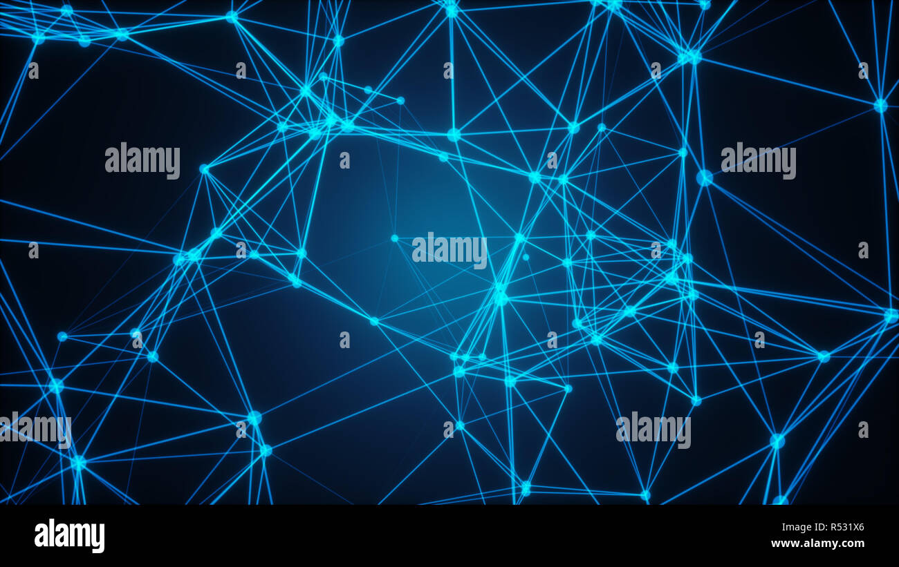 Abstract connected dots. Technology concept Stock Photo