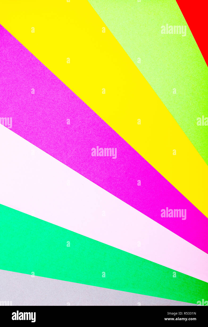 Multicolor background from  cardboards of different colors, top view flat lay image with copy space Stock Photo