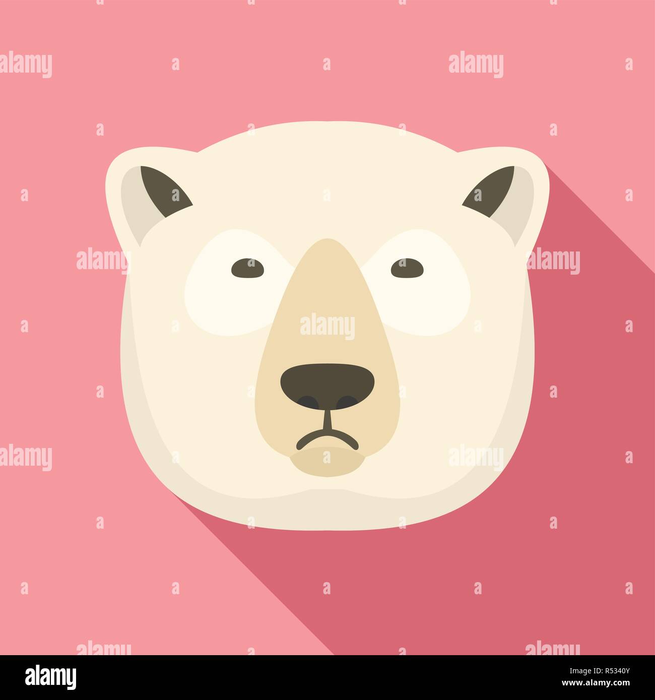 Polar bear icon. Flat illustration of polar bear vector icon for web design  Stock Vector Image & Art - Alamy
