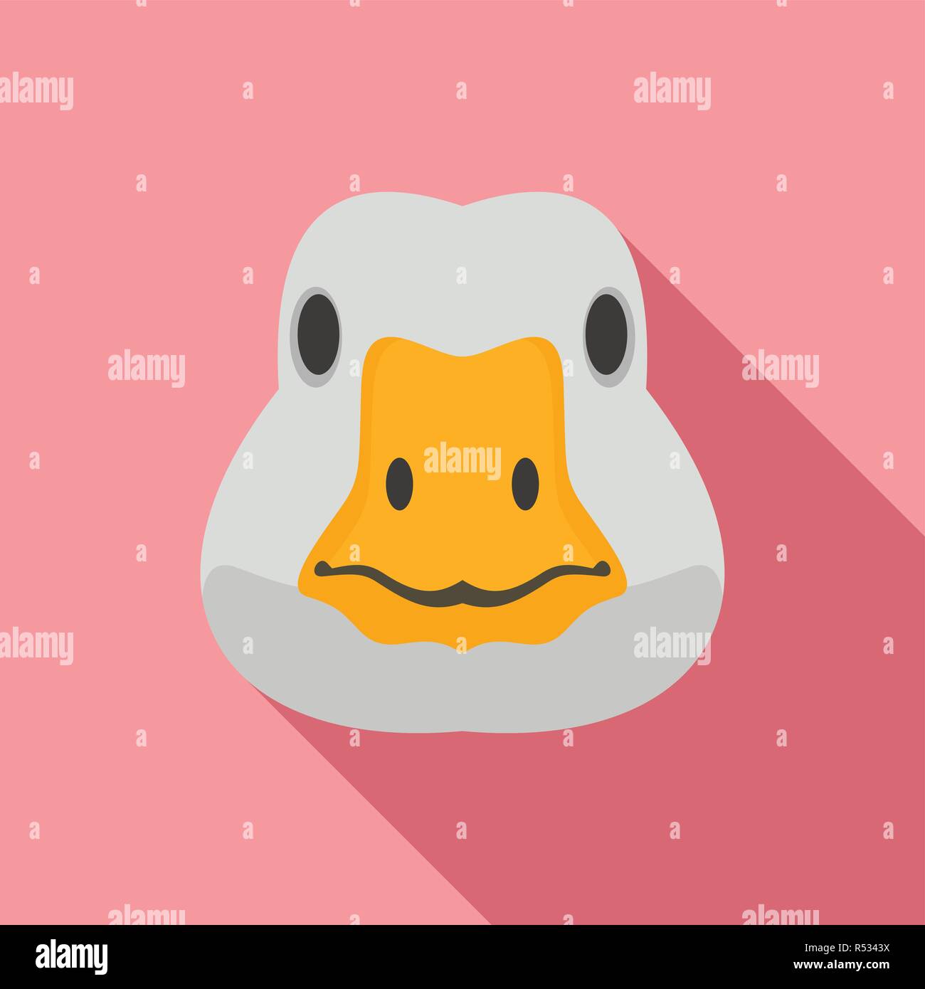 Goose head icon. Flat illustration of goose head vector icon for ...