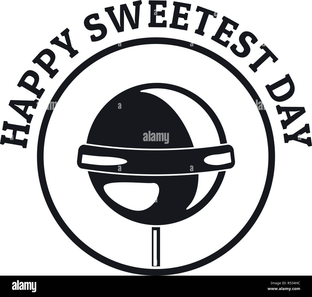 Happy sweet day logo. Simple illustration of happy sweet day vector