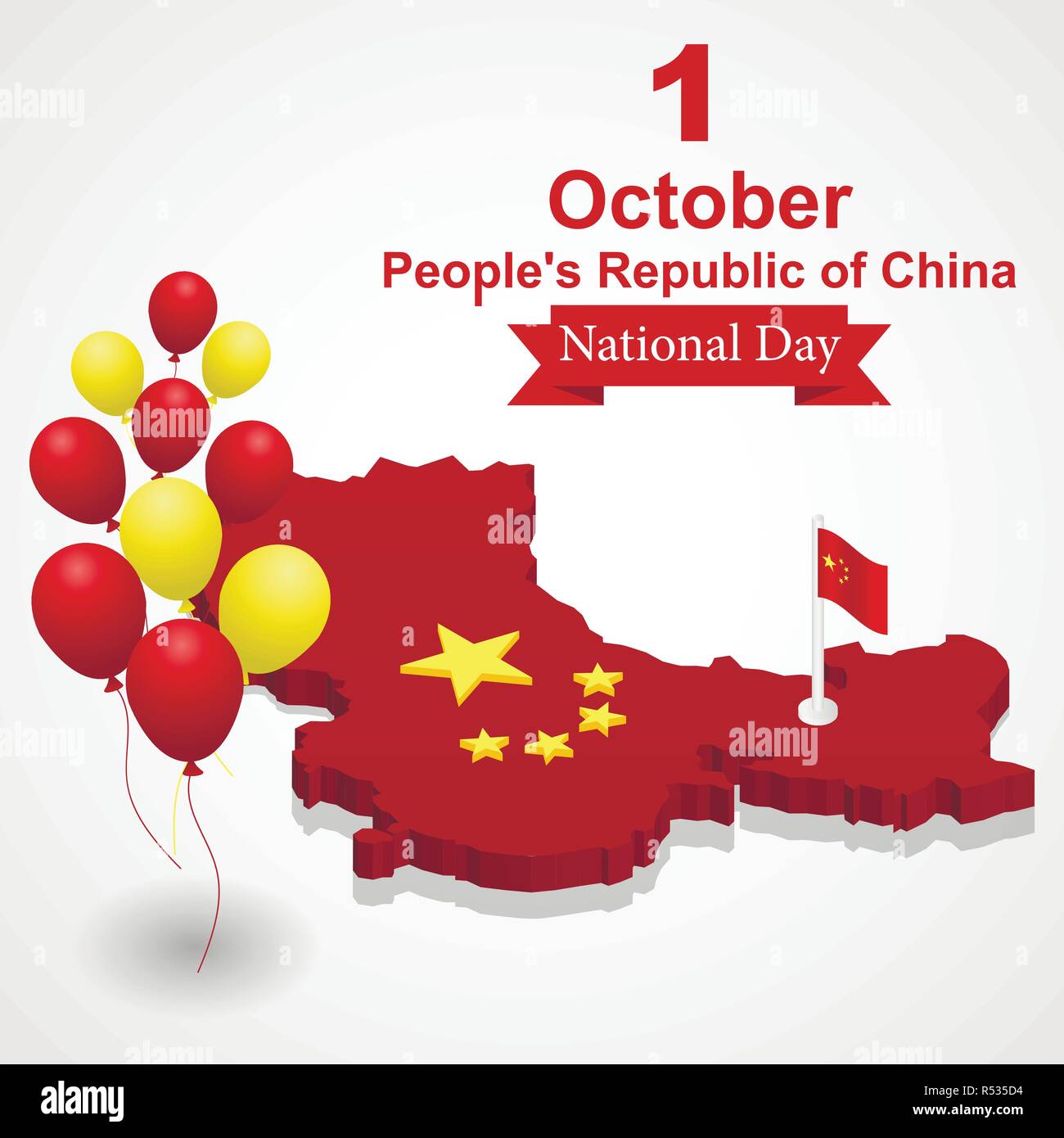First october China day concept background. Isometric illustration of vector first october China day concept background for web design Stock Vector