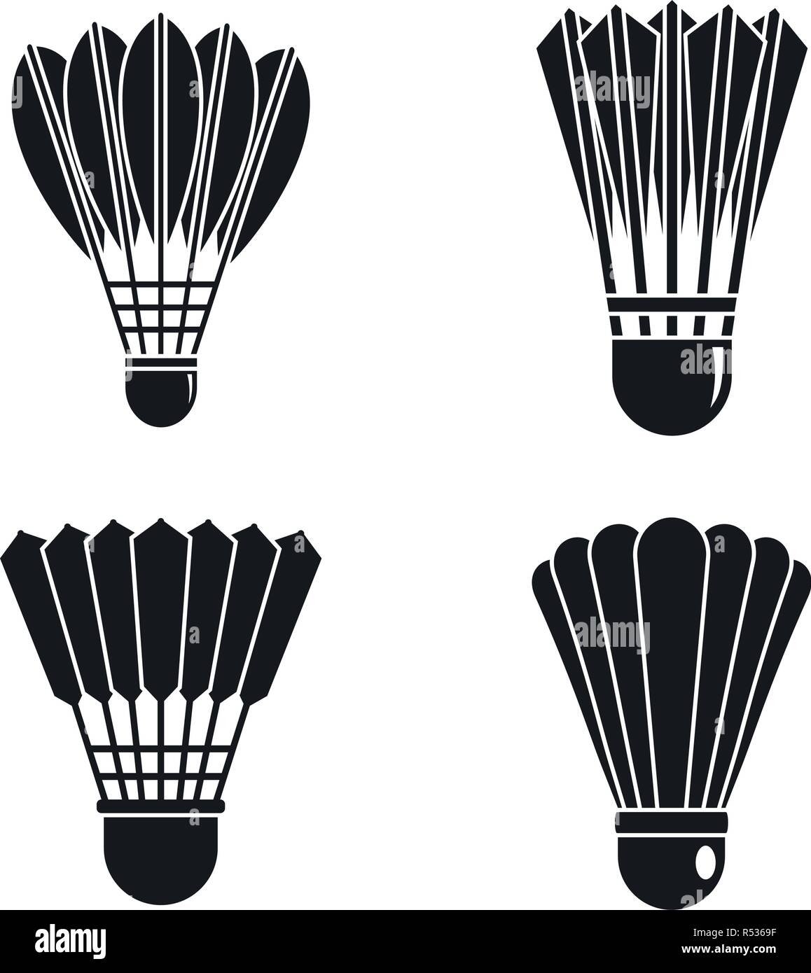 Shuttlecock badminton icon set. Simple set of shuttlecock badminton vector  icons for web design on white background Stock Vector Image & Art - Alamy