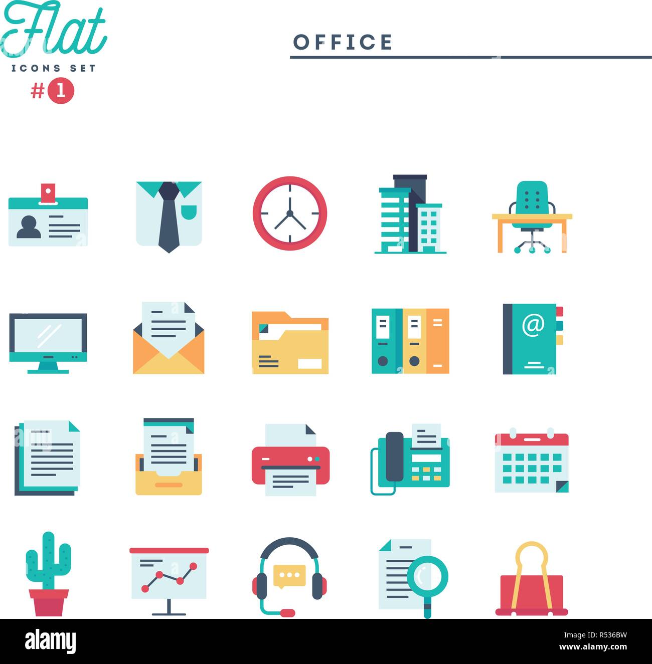 Work space line icons hi-res stock photography and images - Alamy
