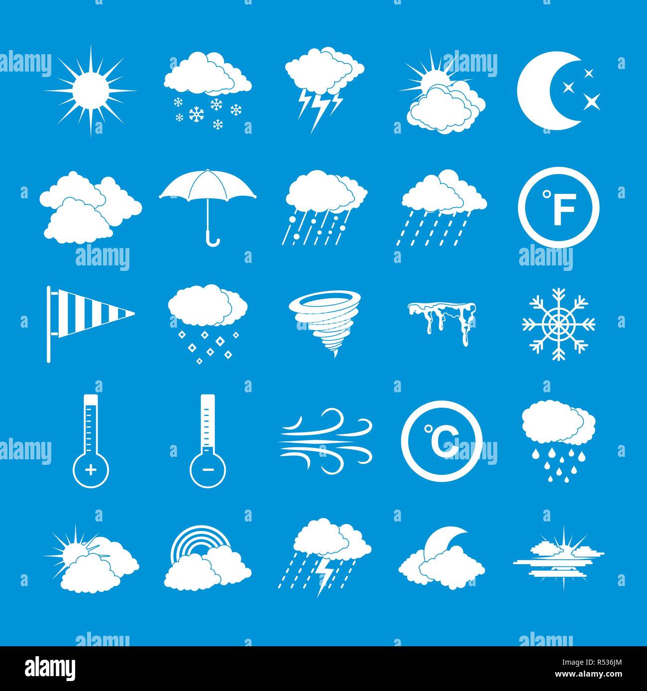 Weather sign with icons and barometer Stock Vector Images - Alamy