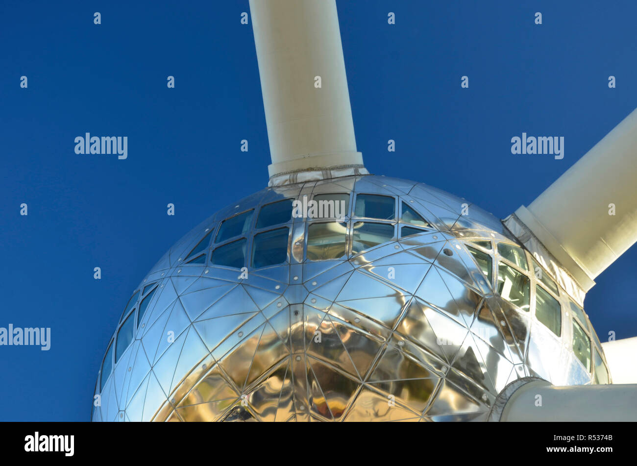 The Atomium in Bruxelles, built in 1958 for Brussels World's Fair by André and Jean Polak and André Waterkey. 2016 Stock Photo