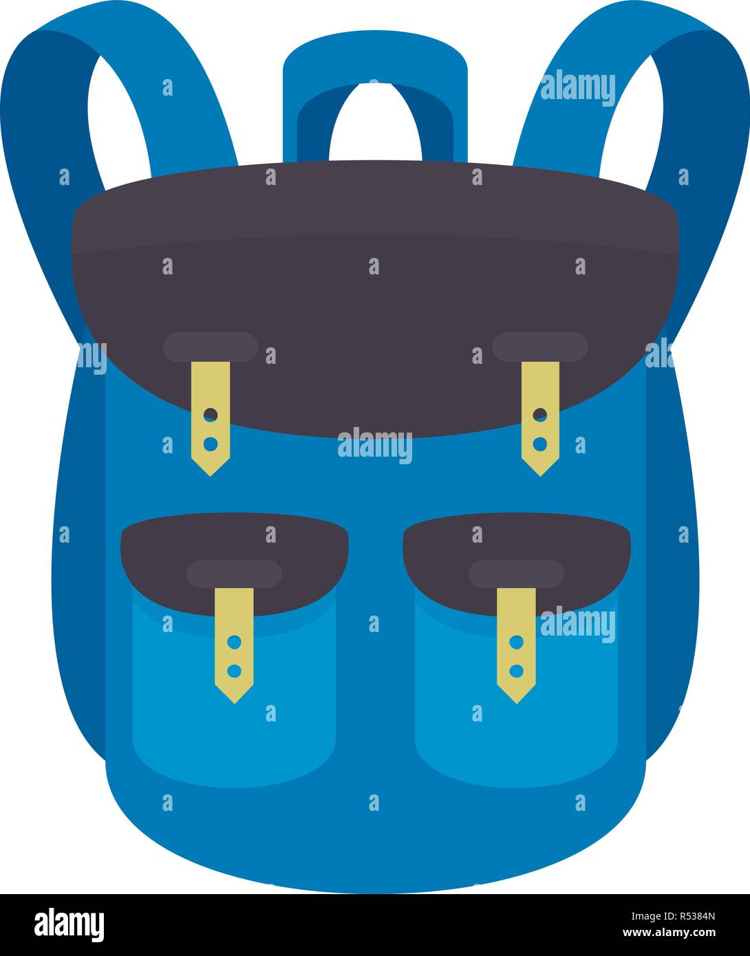 Climbing backpack icon. Flat illustration of climbing backpack vector ...