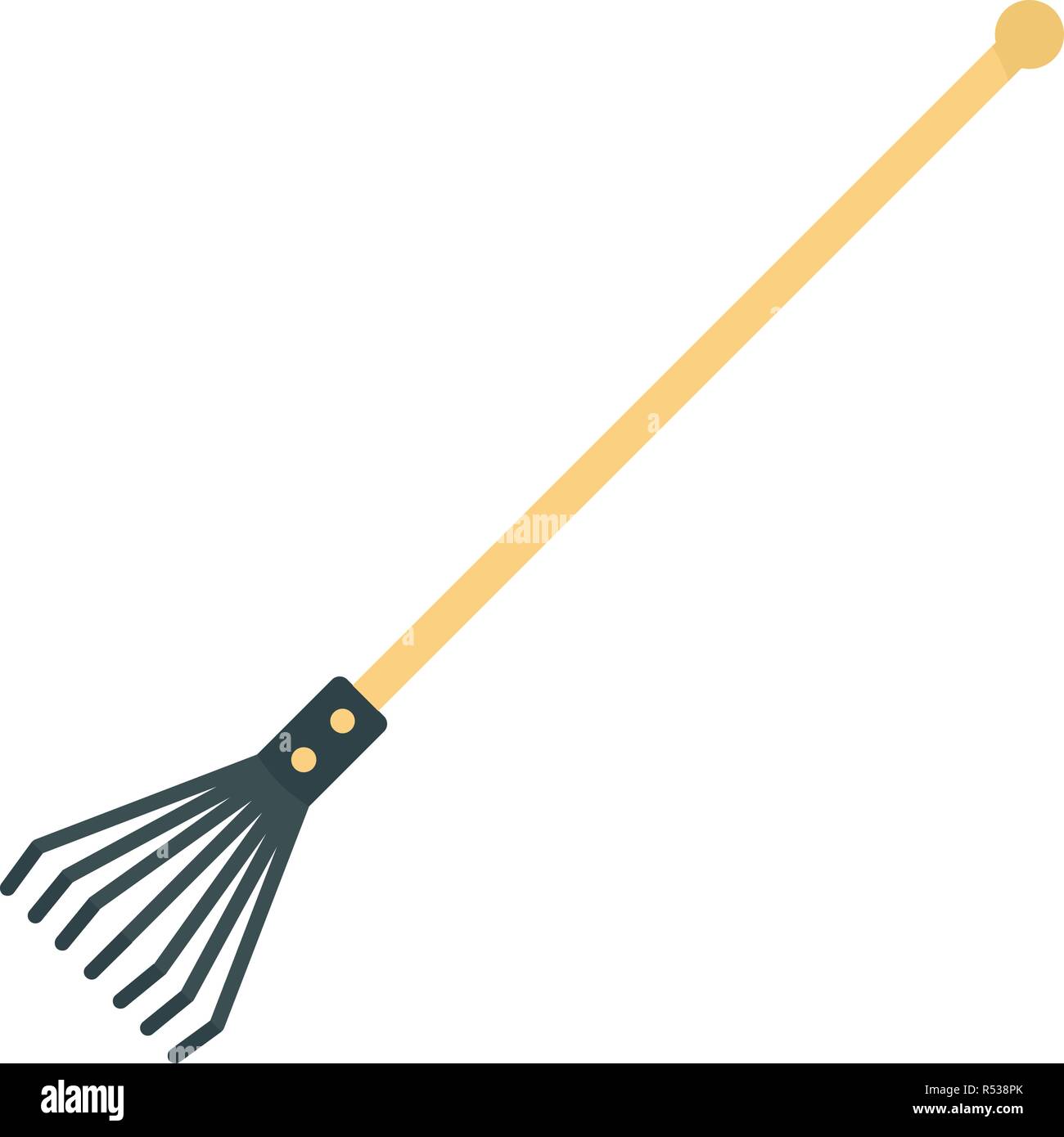 Fan rake icon. Flat illustration of fan rake vector icon for web design ...