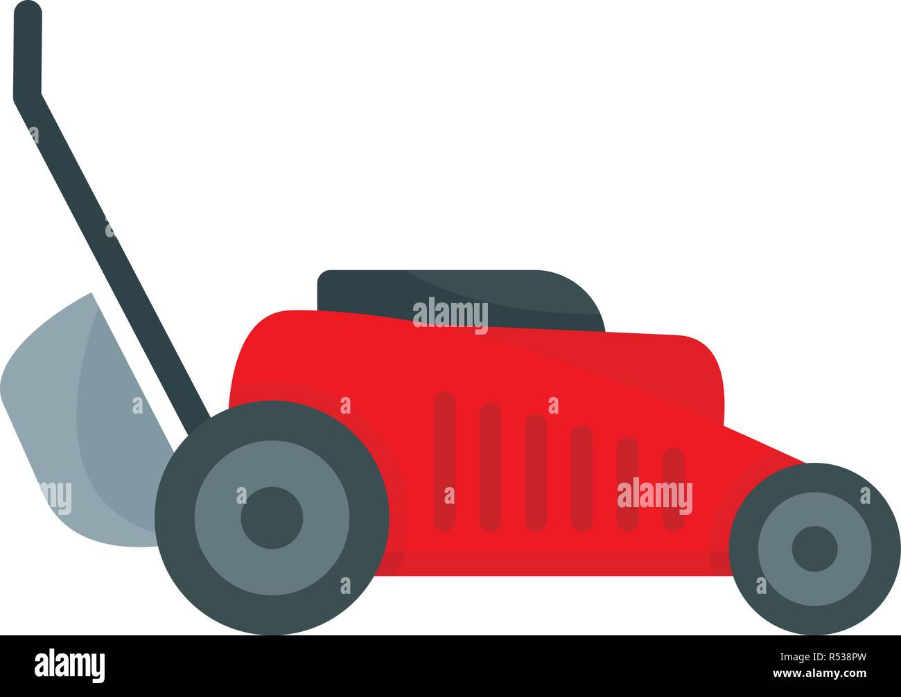 Grass cut machine icon. Flat illustration of grass cut machine vector ...