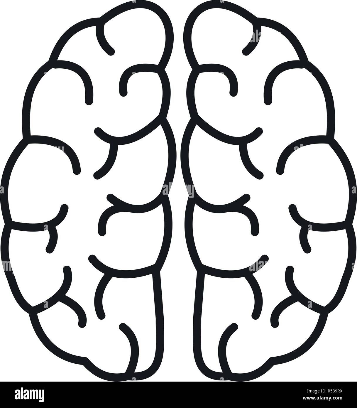 Human brain icon. Outline human brain vector icon for web design ...