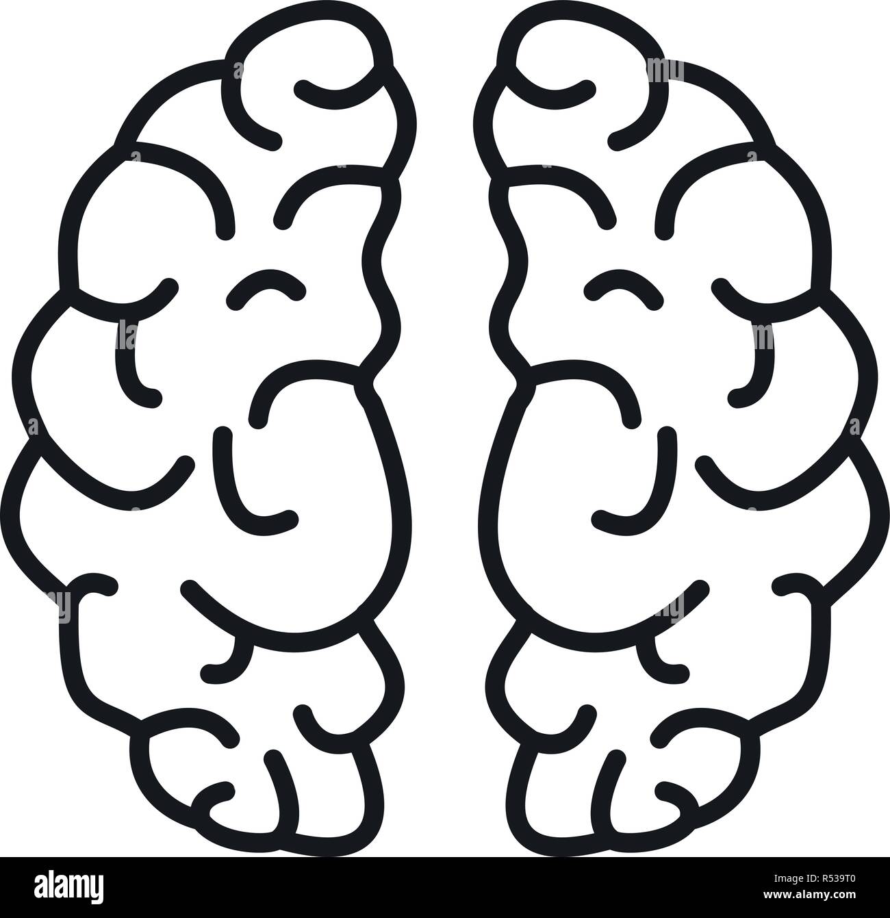 Artificial brain icon. Outline artificial brain vector icon for web design isolated on white background Stock Vector