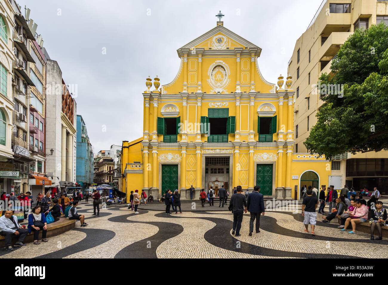 St. Dominic's Church is the oldest church in Macau, built in 16th century. It's part of the historic centre of Macau, UNESCO World Heritage Site Stock Photo