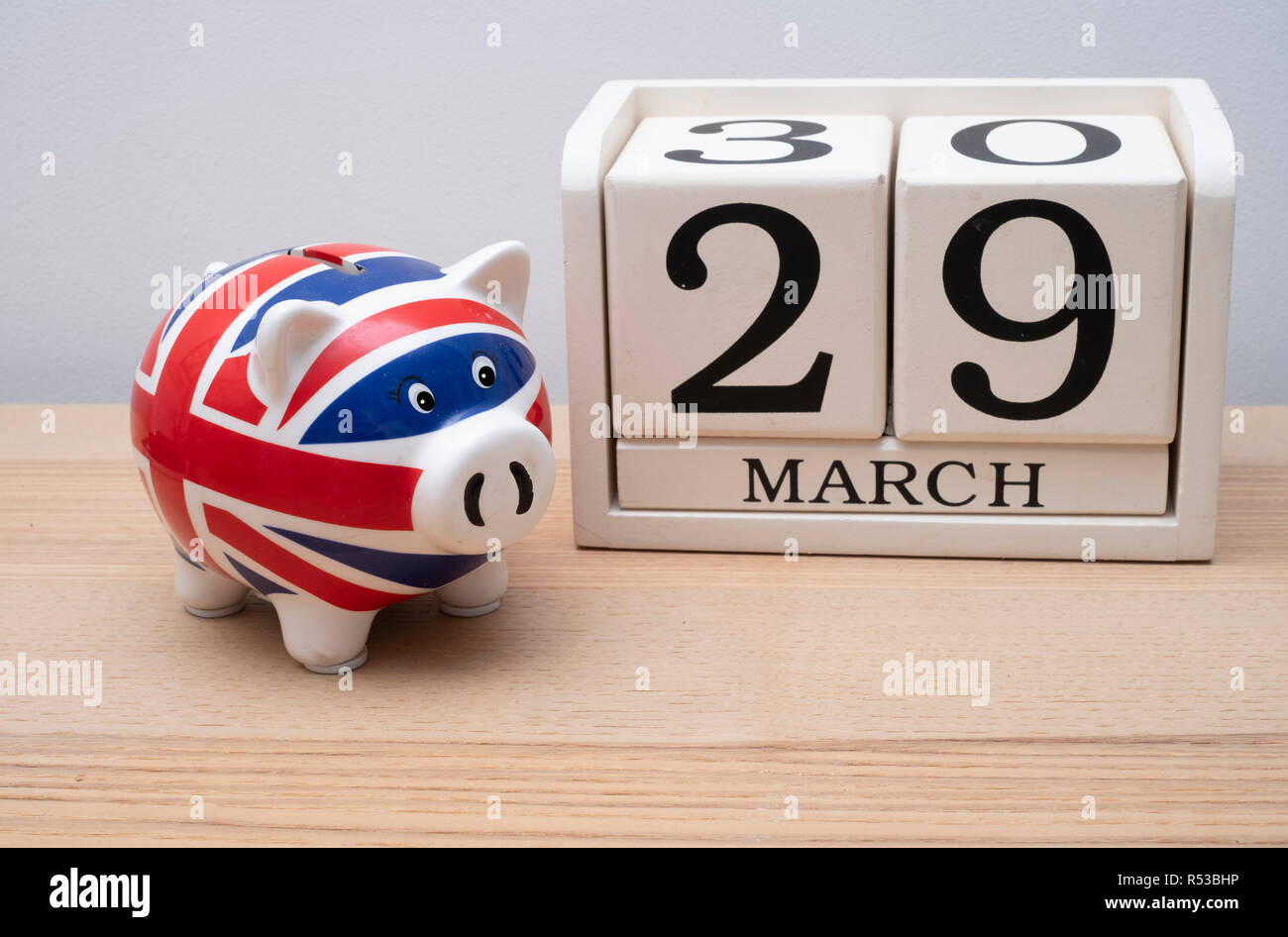 Brexit concept, the UK economy as a piggy bank Stock Photo