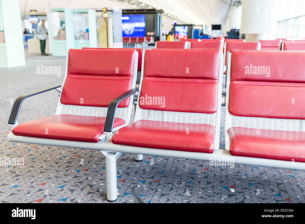Waiting area in airport Stock Photo Alamy