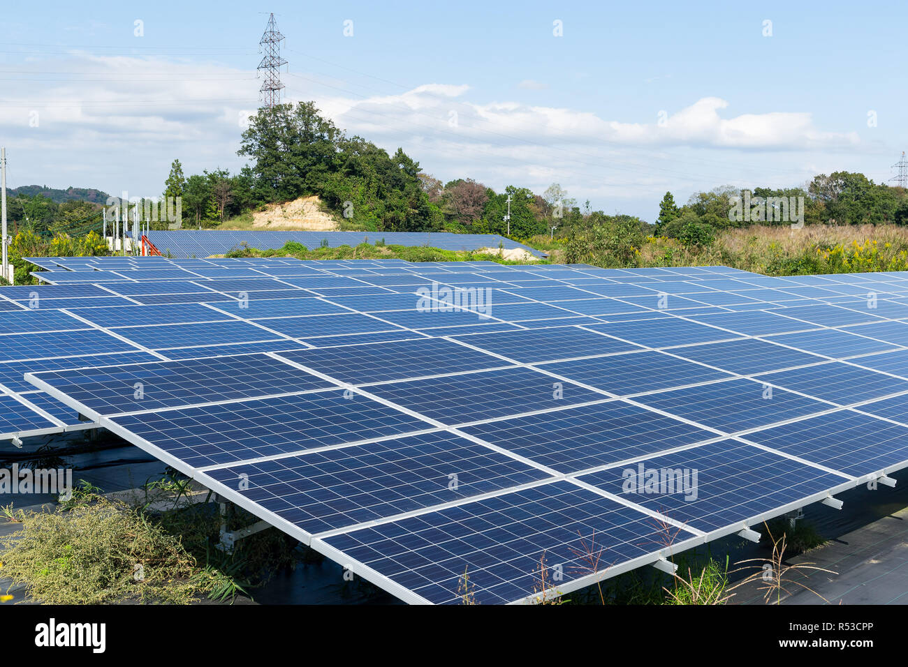 Solar energy power plant Stock Photo - Alamy