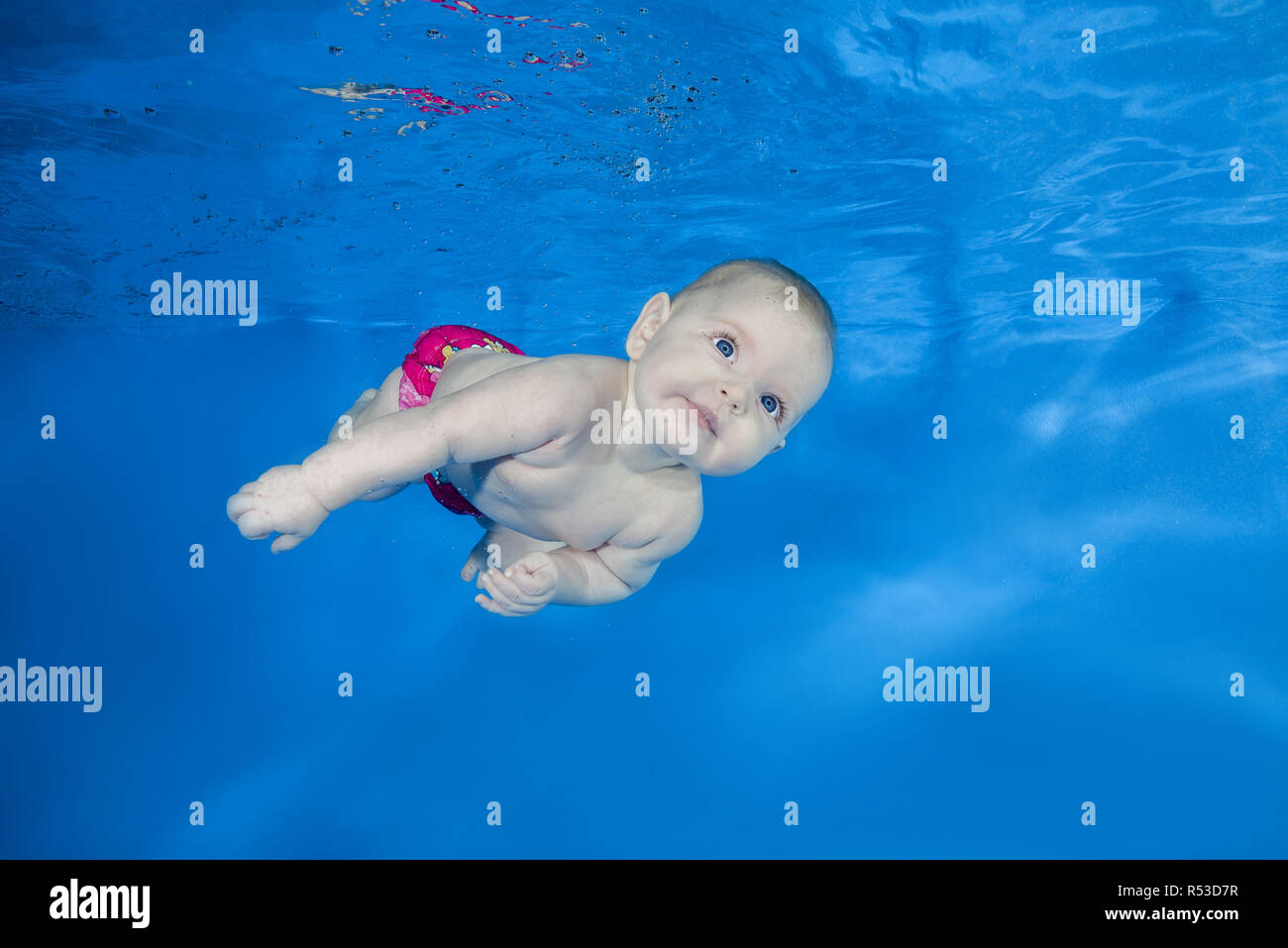 baby girl swim