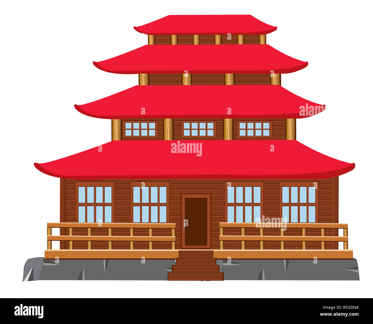 Building of the japanese architecture Stock Photo