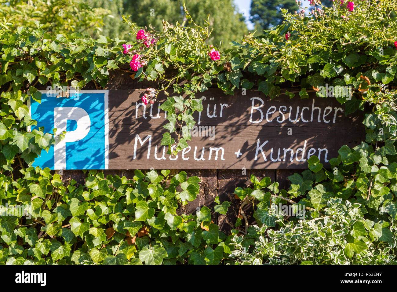 parking mausefallen museum güntersberge Stock Photo
