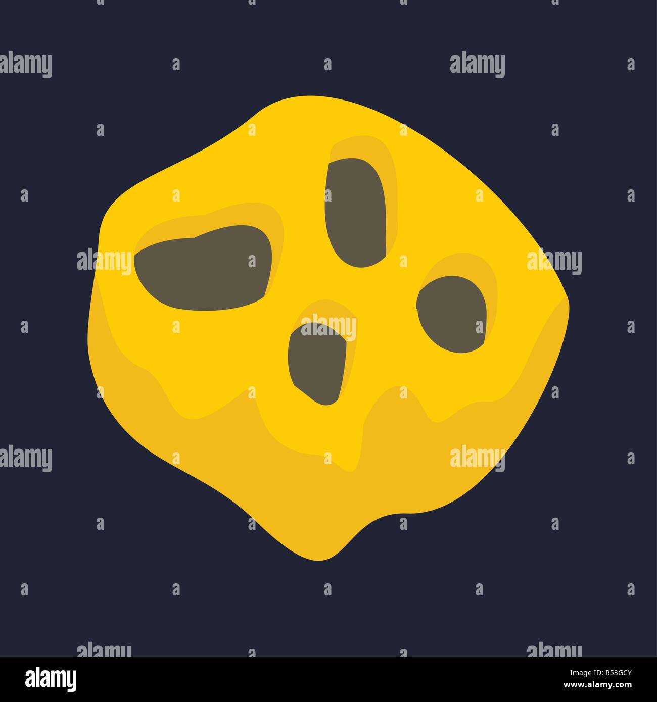 Asteroid icon. Flat illustration of asteroid vector icon for web design ...