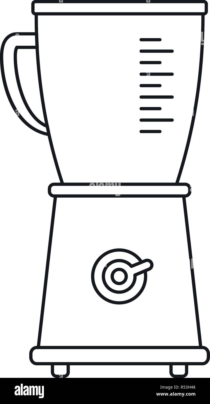 Food blender icon. Outline food blender vector icon for web design isolated on white background Stock Vector