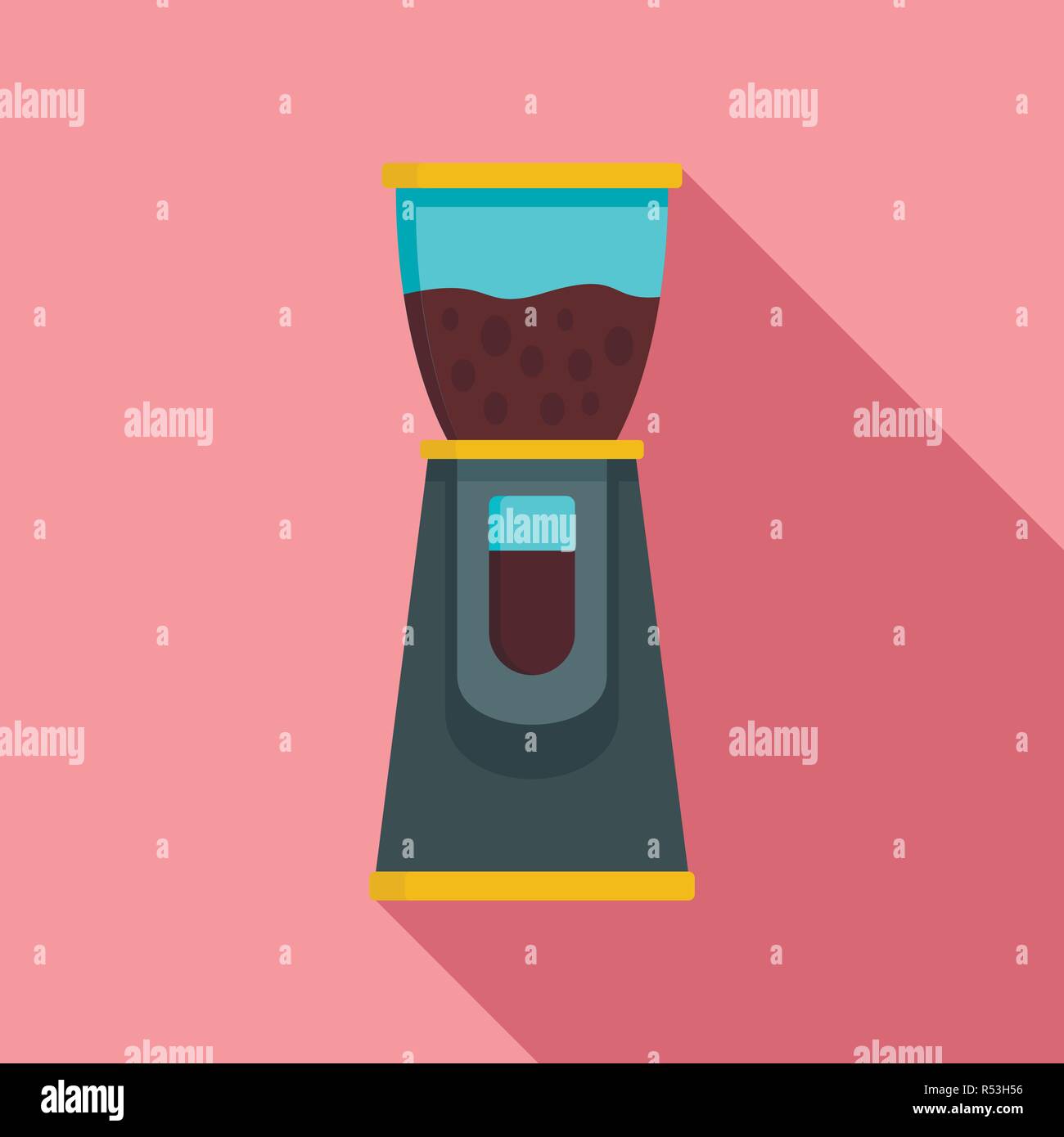 Electric coffee grinder icon. Flat illustration of electric coffee