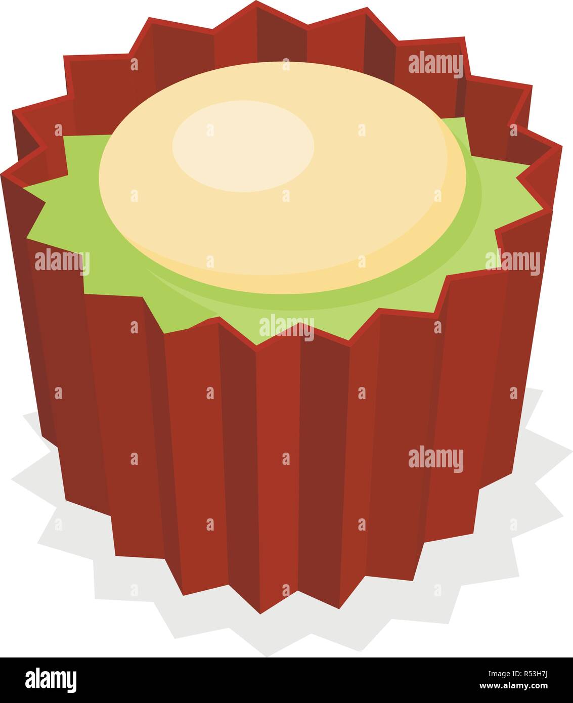 Choco pancake icon. Isometric of choco pancake vector icon for web design isolated on white background Stock Vector
