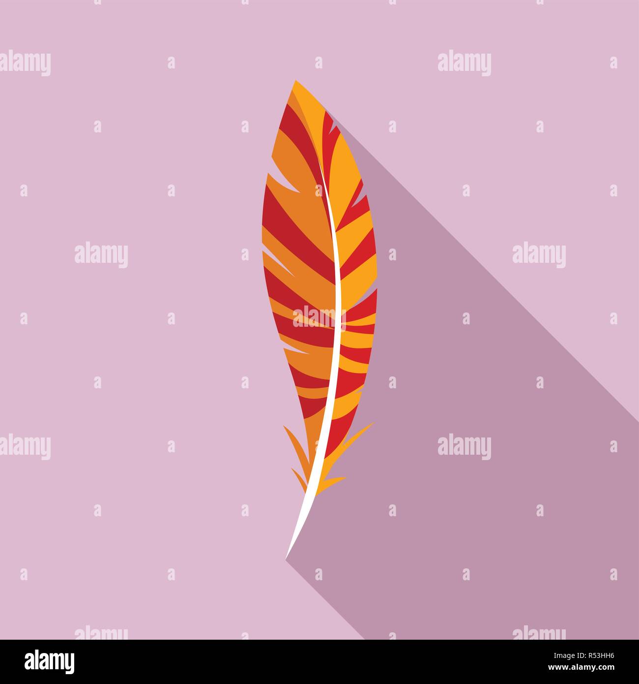 Wing feather icon. Flat illustration of wing feather vector icon for ...