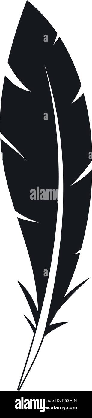 Wing feather icon. Simple illustration of wing feather vector icon for ...