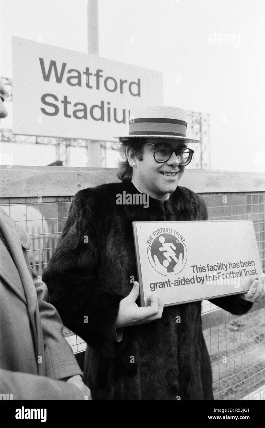 Pop star and Watford FC Chairman, Elton John, opens the new Watford