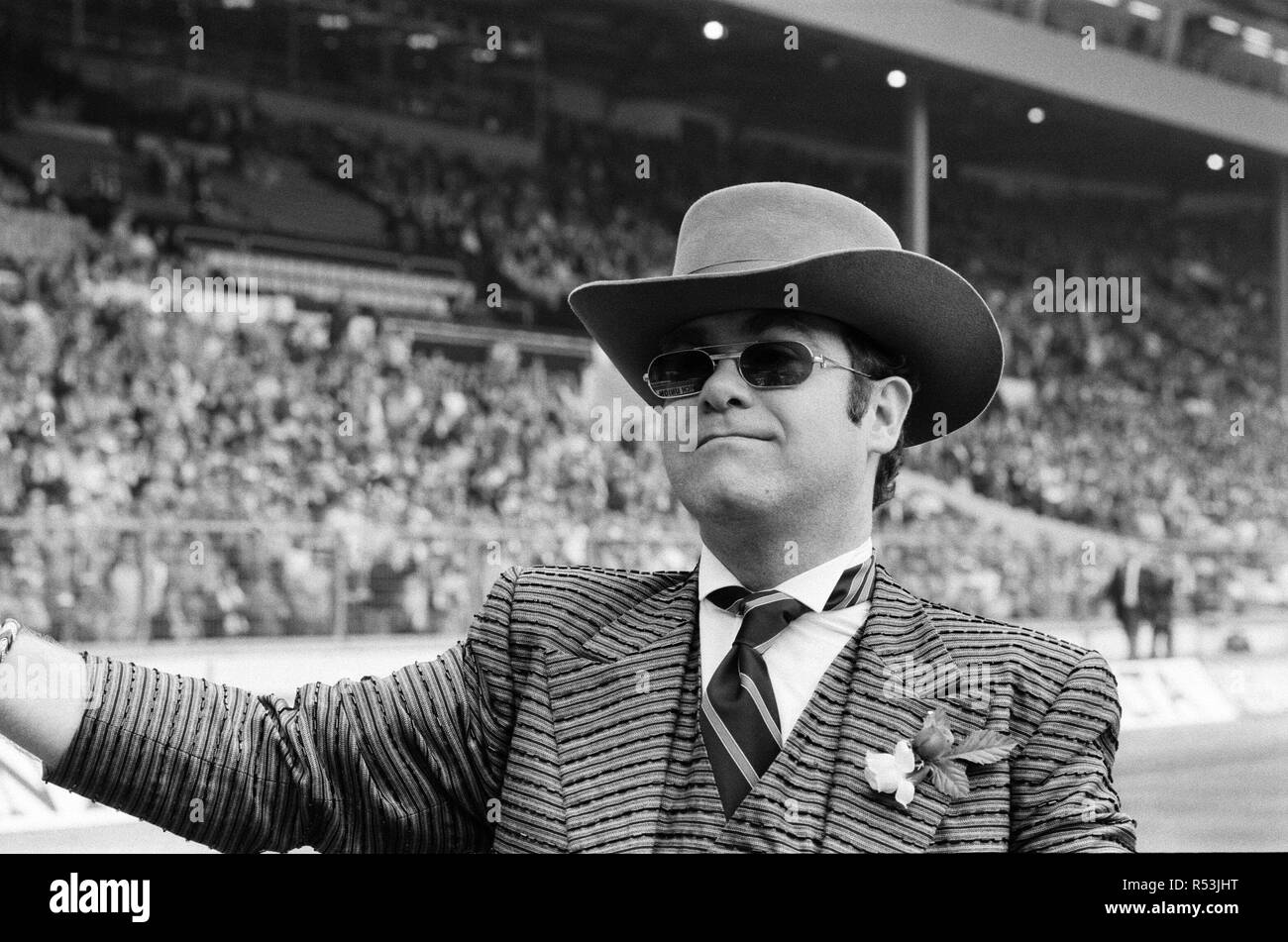 1984 FA Cup Final at Wembley Stadium. Watford chairman Elton John