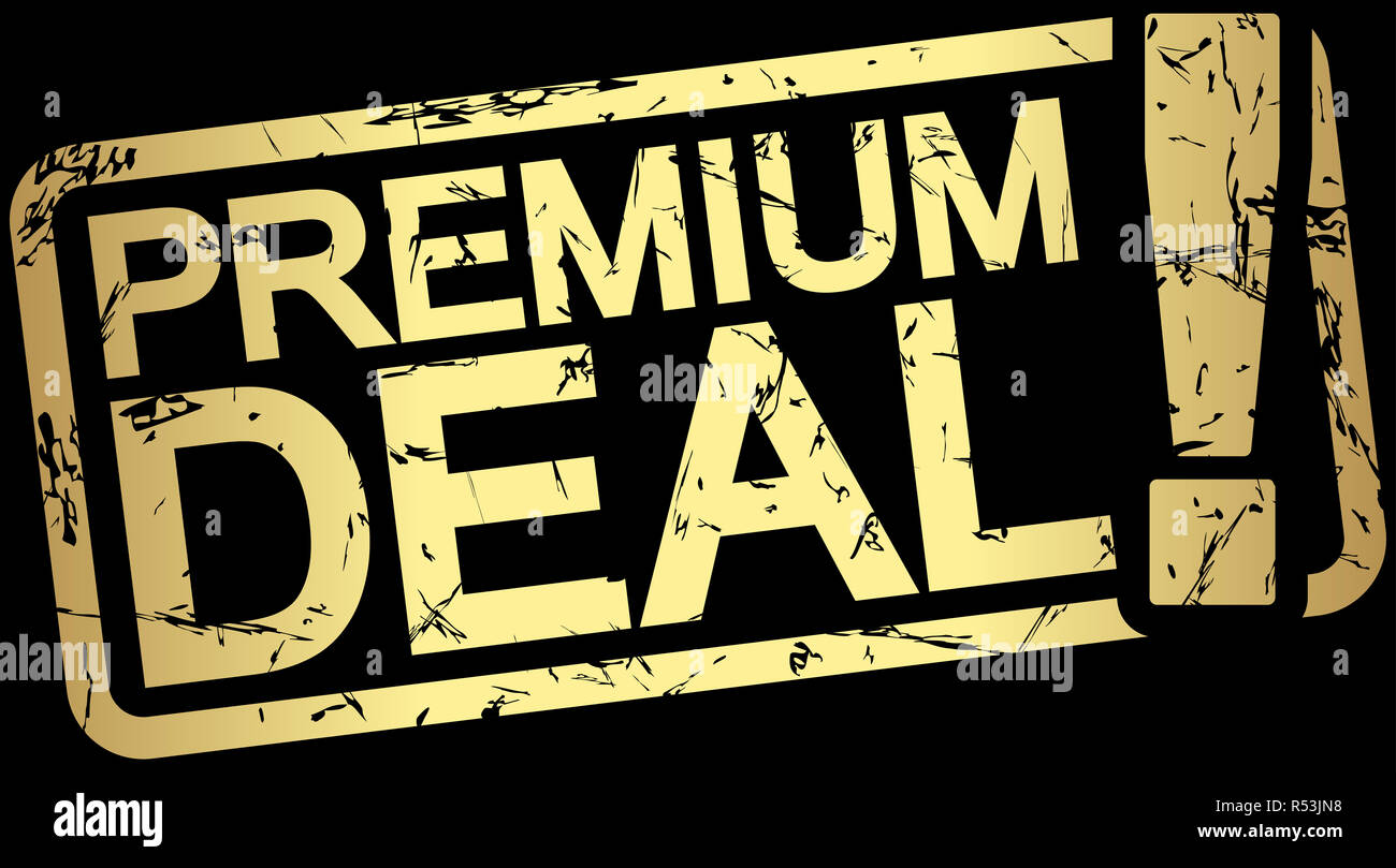 gold stamp with text premium deal Stock Photo Alamy