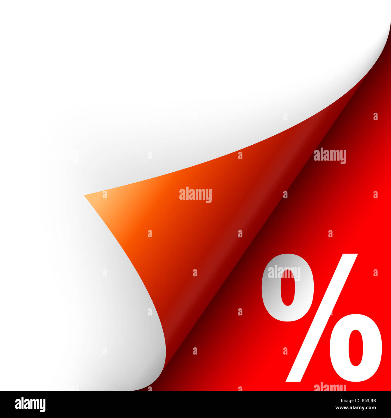 paper corner with discount symbol Stock Photo Alamy