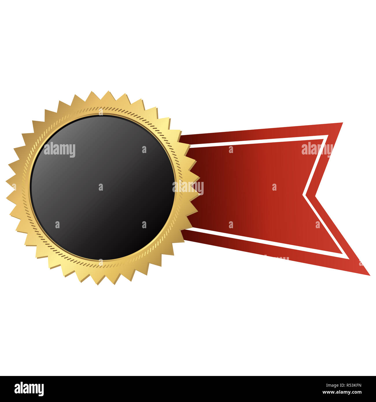 gold button with ribbon Stock Photo - Alamy