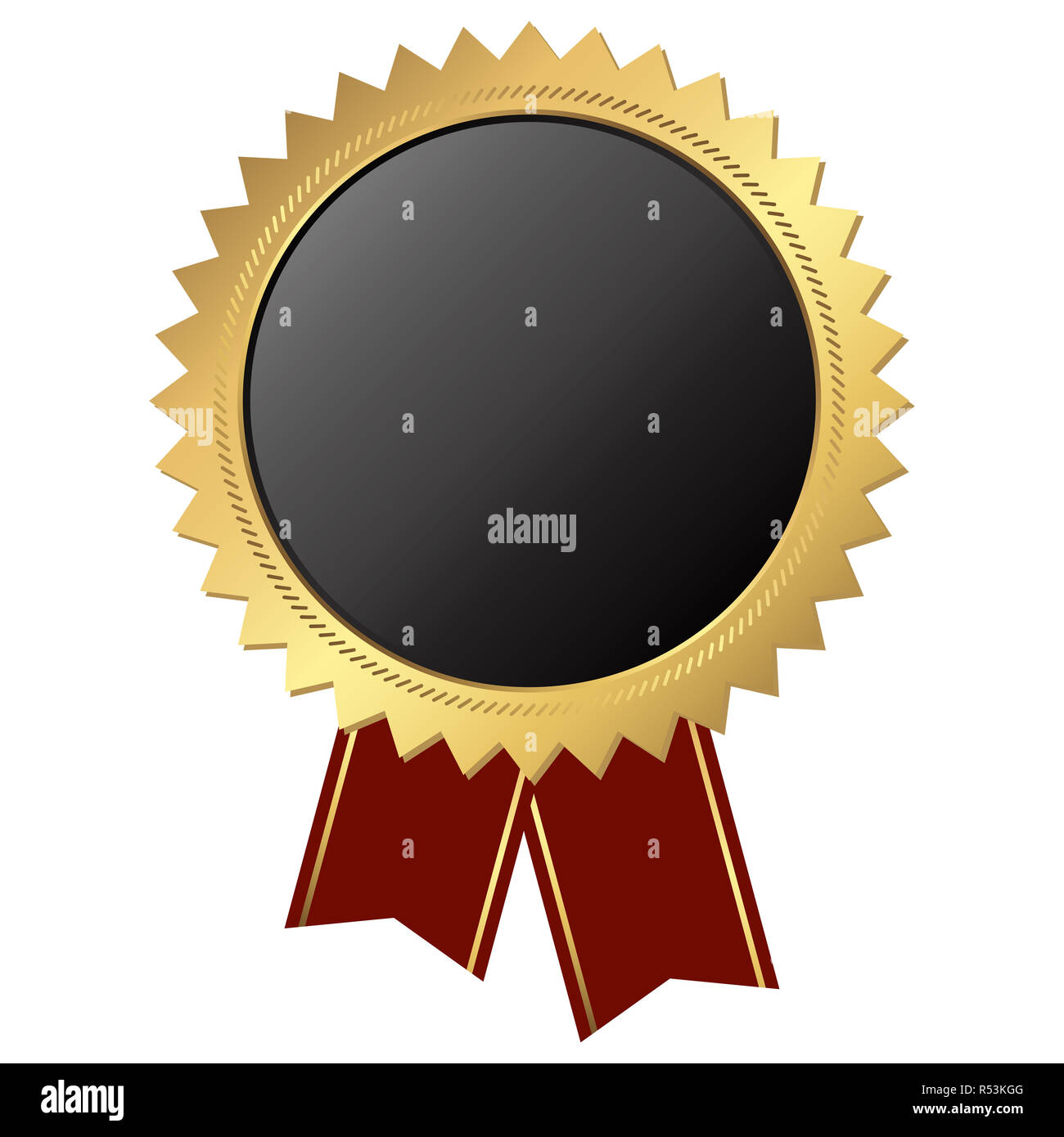 Button With Ribbon gold button with ribbon Stock Photo - Alamy