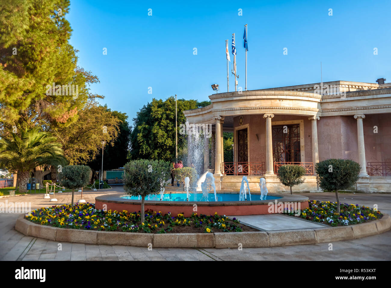 Building of Nicosia Municipality at D'Avilla Bastion. Nicosia, Cyprus. Stock Photo