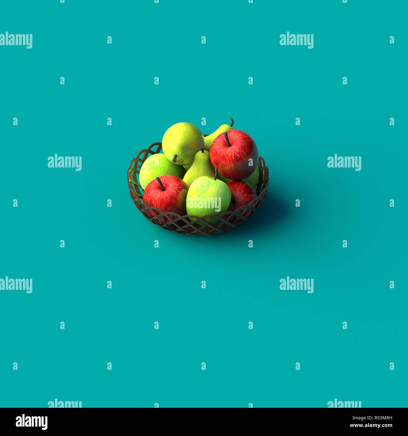 https://c8.alamy.com/comp/R53MRH/3d-rendering-of-red-apples-and-green-pears-in-basket-R53MRH.jpg