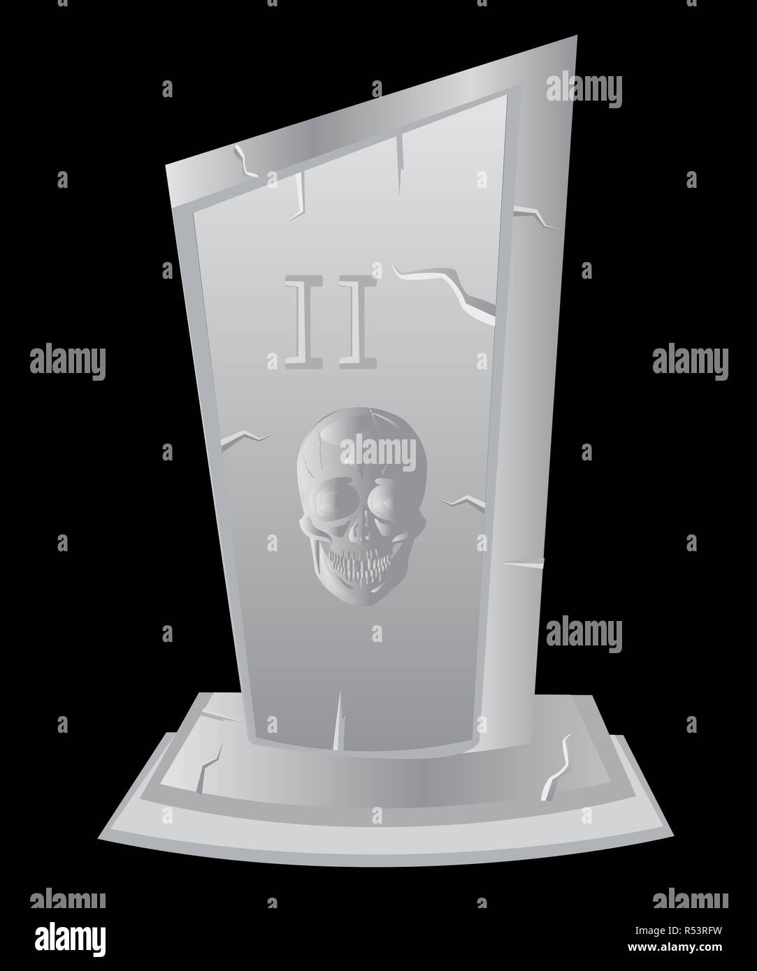 Gravestone on black background Stock Photo - Alamy