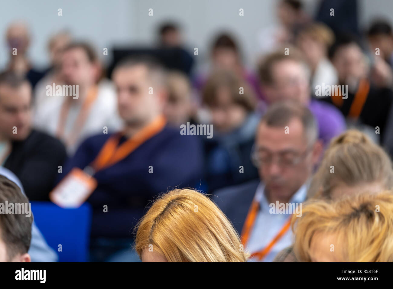 Stock People In Conference People attend business conference in congress hall Stock Photo - Alamy