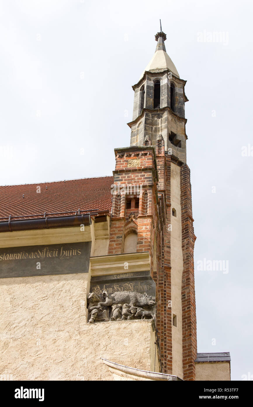 Detail of the town church of St. Mary in Wittenberg Stock Photo Alamy