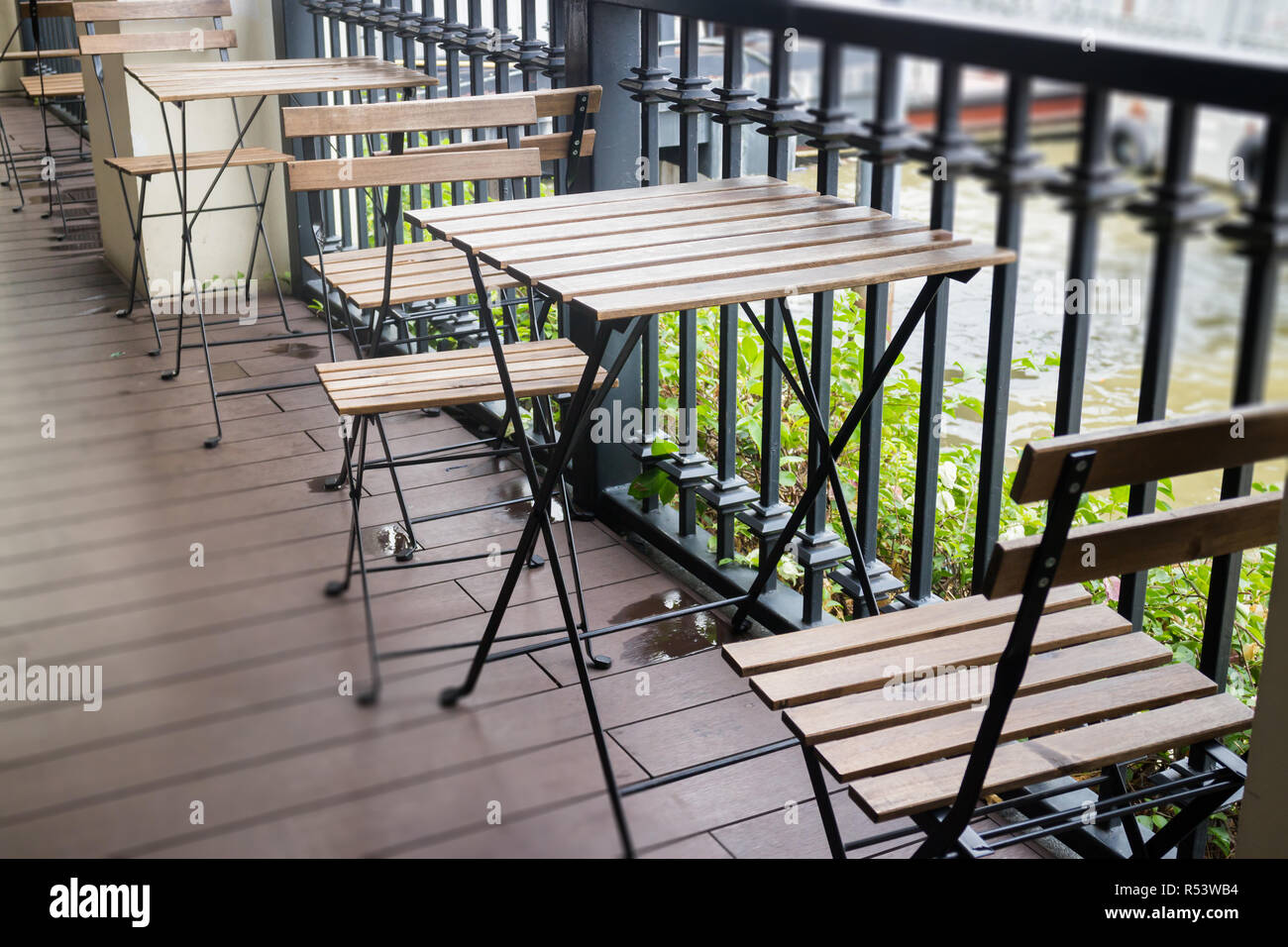 Dinner table with folding chairs hi-res stock photography and images ...