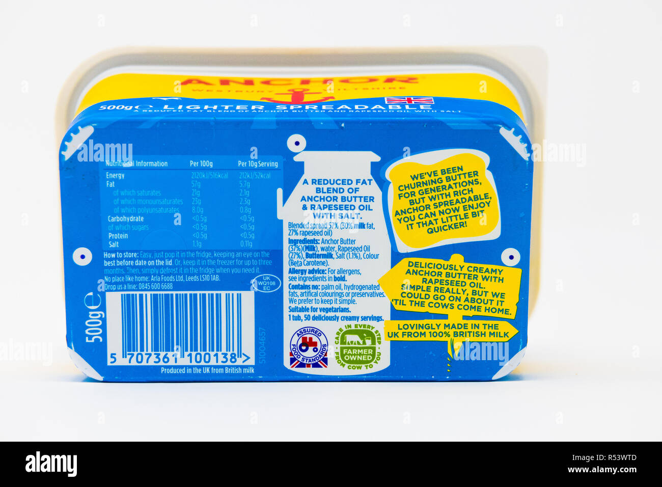 Anchor spreadable butter in a plastic tub Stock Photo Alamy