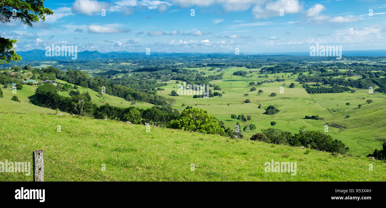 Byron Shire landscape in the summer. In Australia. Stock Photo