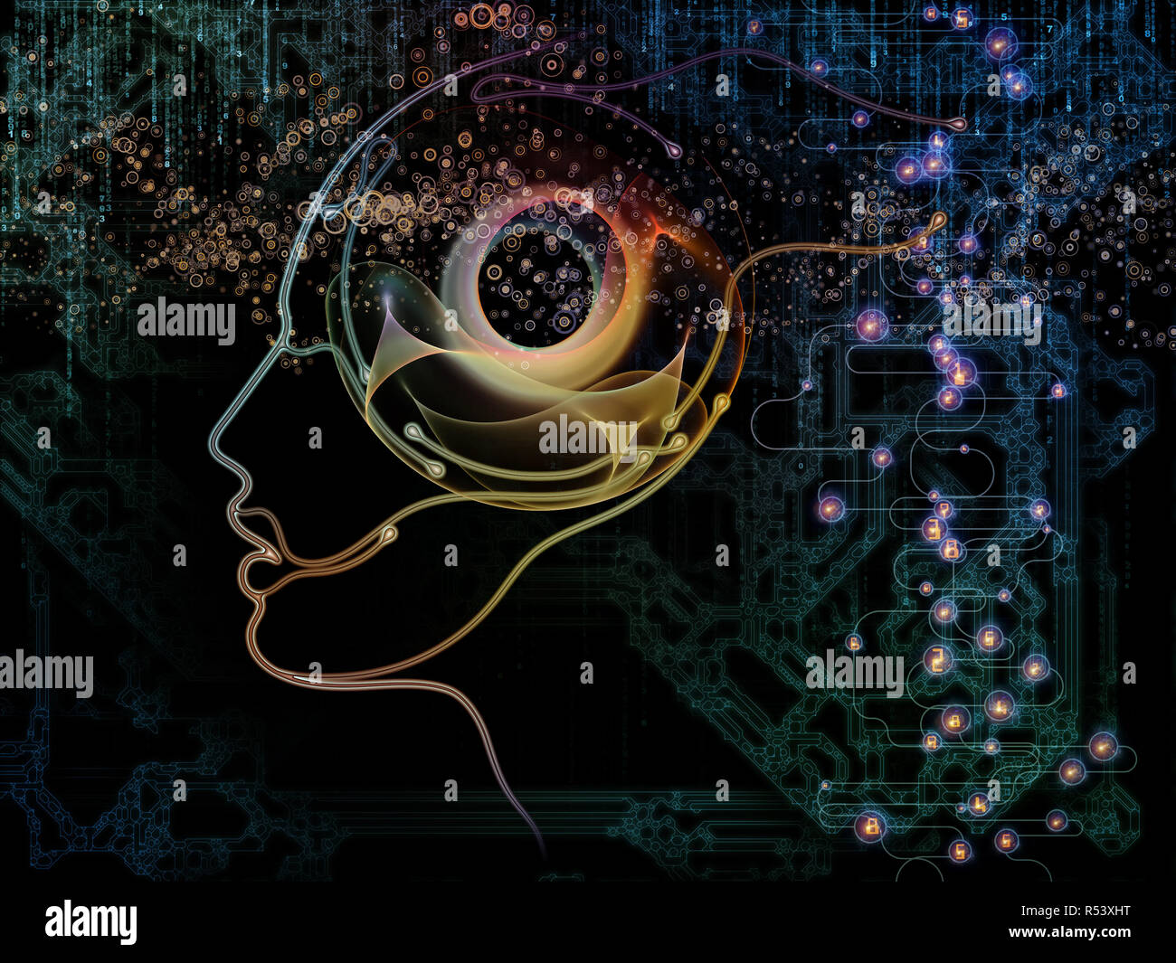 Propagation of Machine Consciousness Stock Photo