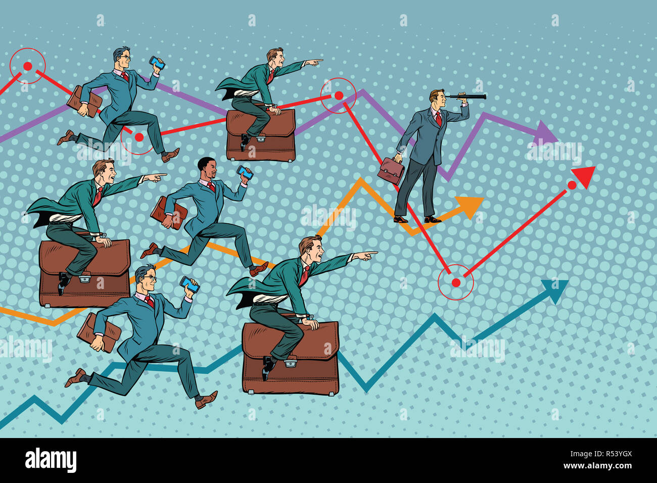 Competition in the business world Stock Photo - Alamy