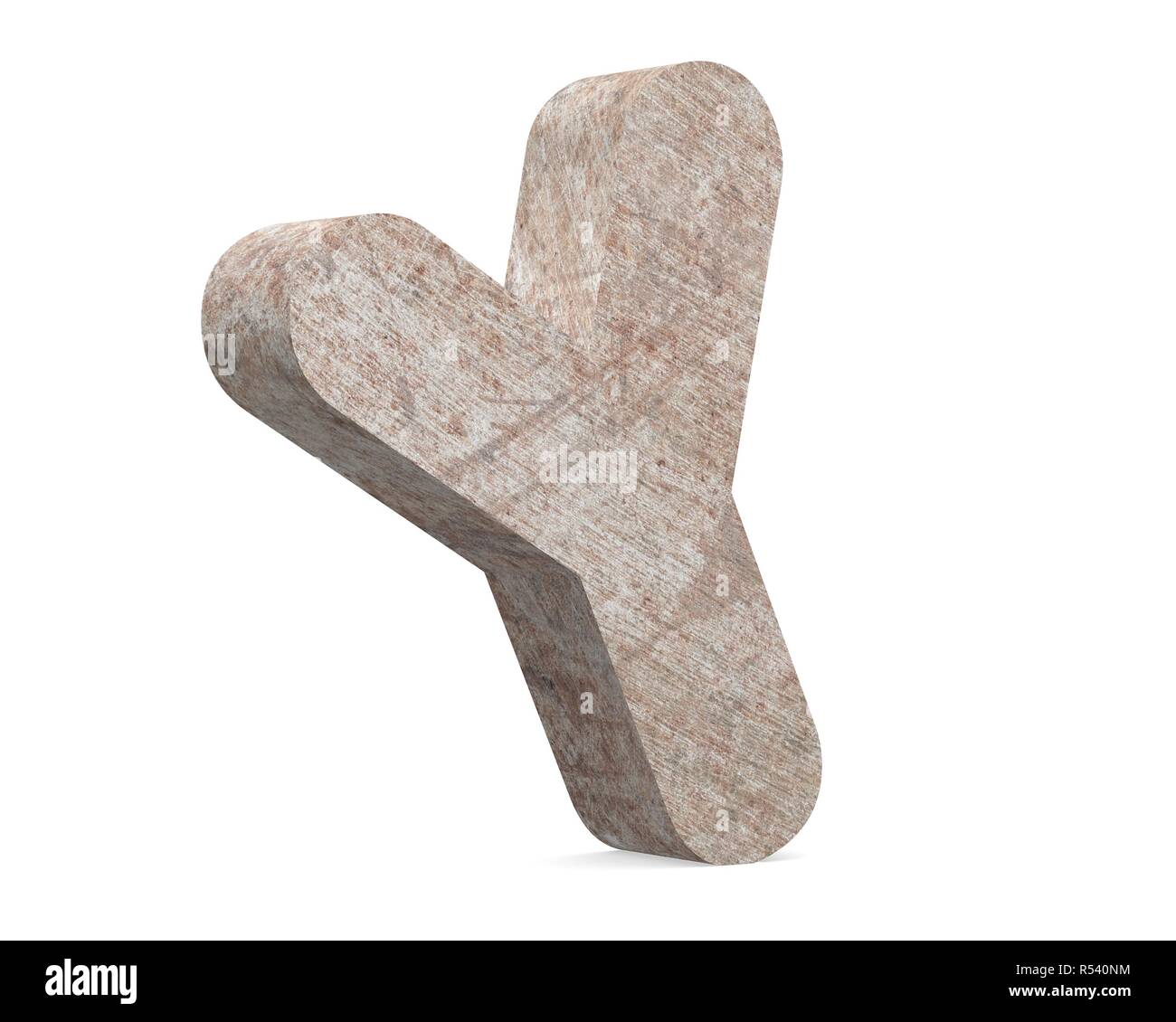Conceptual old rusted metal capital letter -Y, iron or steel industry ...
